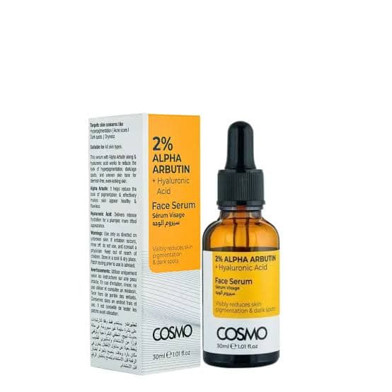 Cosmo 2% Alpha Arbutin + Hyaluronic Acid Face Serum 30ml