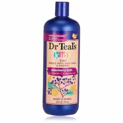 Dr Teal's Kids 3-in-1 Elderberry Bubble Bath, Body Wash & Shampoo