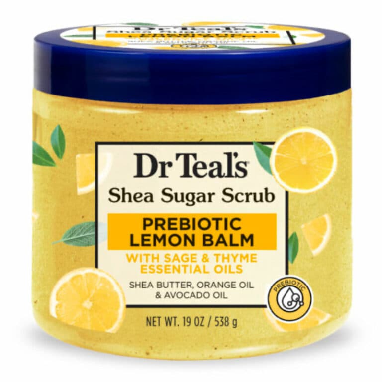 Dr Teal's Shea Sugar Scrub with Prebiotic Lemon Balm & Essential Oils