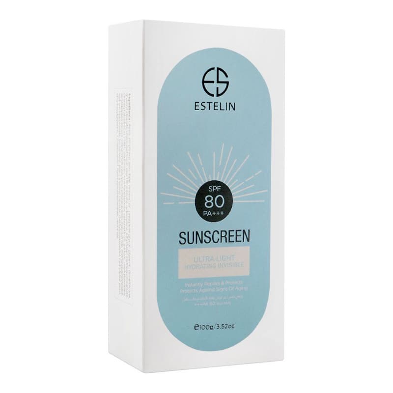 Estelin Ultra Light Hydrating Invisible Sunscreen SPF 80 PA+++ 100g